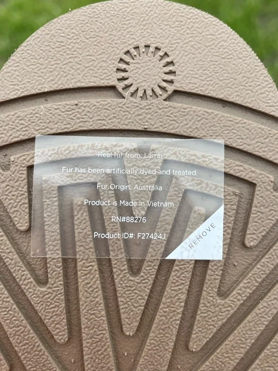 UGG Kids Bea Mary Jane Chestnut Slip-On Shearling Lined Slippers Size 6 - Picture 13 of 14